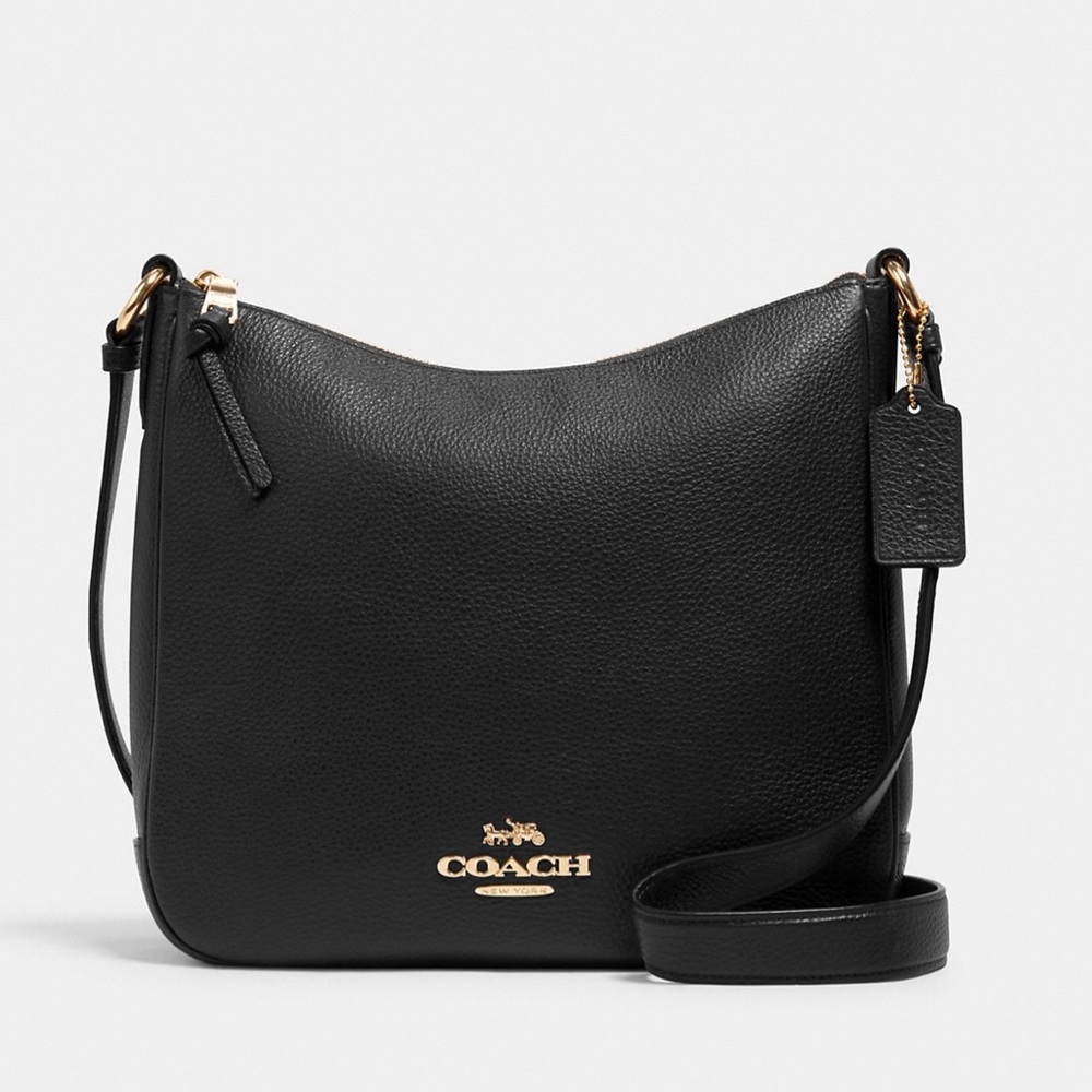 Coach Black Leather Crossbody Ellie Bag